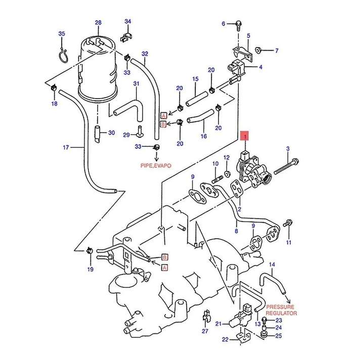 1811177e00 Exhaust Gas Recirculation Valve for Aerio Esteem Grand Vitara Xl7 Sidekick Tracker Egv922