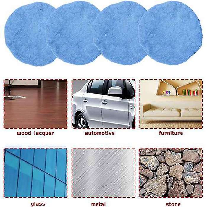 18Pcs Car Polisher Pad Bonnet Soft Microfiber Polishing Bonnet Buffing Pad Cover for Car Polisher 9-