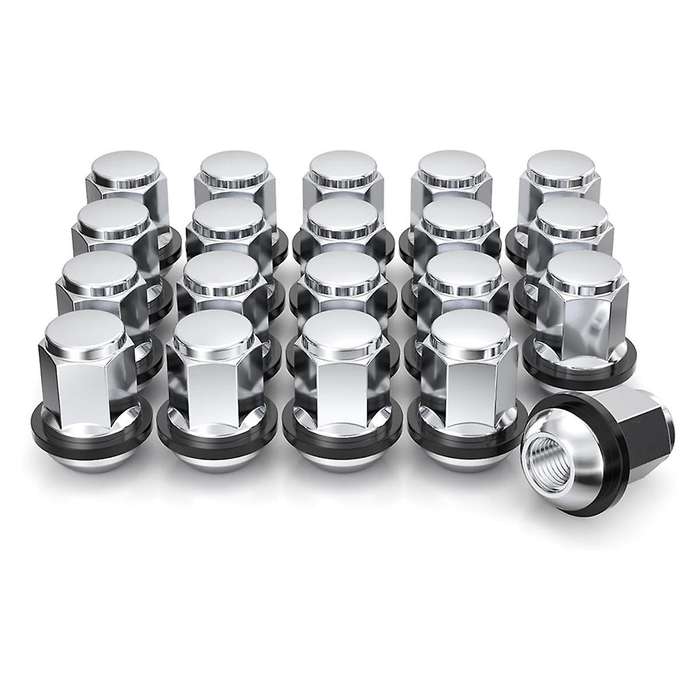 1907WR-20AM Chrome Factory Style M12x1.5 Radius Seat Lug Nutswith Washer for Hondaand , 20 Pack