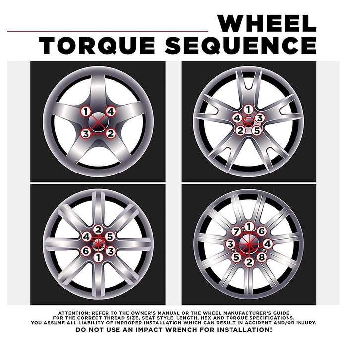 1907WR-20AM Chrome Factory Style M12x1.5 Radius Seat Lug Nutswith Washer for Hondaand , 20 Pack