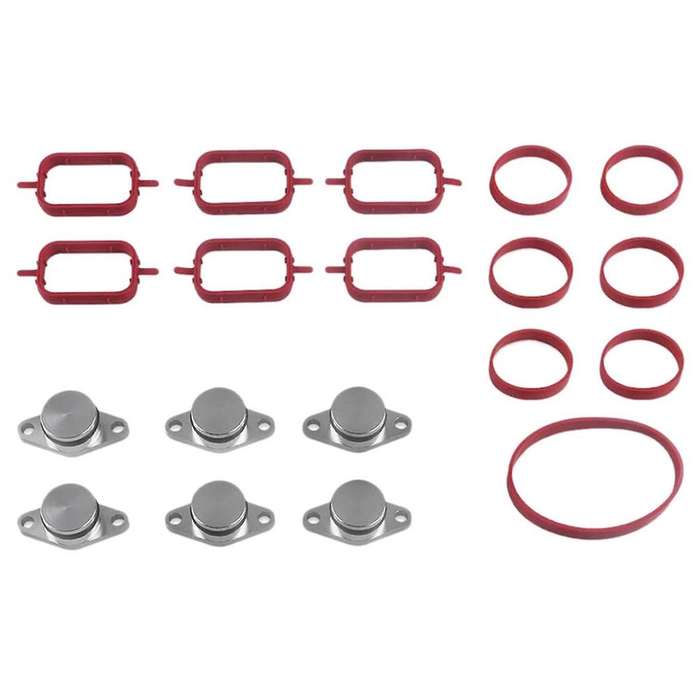 19PCS Car Intake Manifold Blind Plugs&Gasket Kit 11612246945 for 525D 530D 535D X3 X5 X6 M47 M57N 1