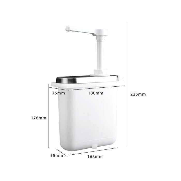 1l Sauce Dispenser Pump Stainless Steel Condiment Pump Station Condiment Pump Dispenser Hand Pressur