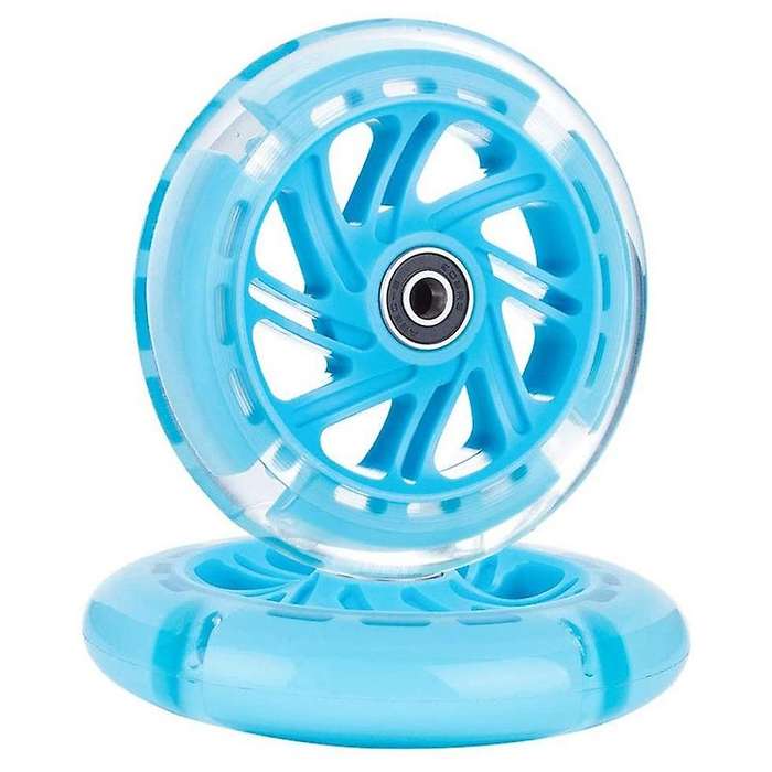 1pair 120mm Children Scooter Led Lights Flashing Wheels with Bearings Front/rear Led Flashing Scoote