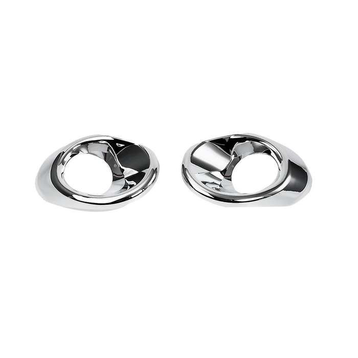 1pair Abs Chrome Front Fog Lamp Cover Trim for S- Scross Sx4 2017-2019 Fog Light Frame Exterior