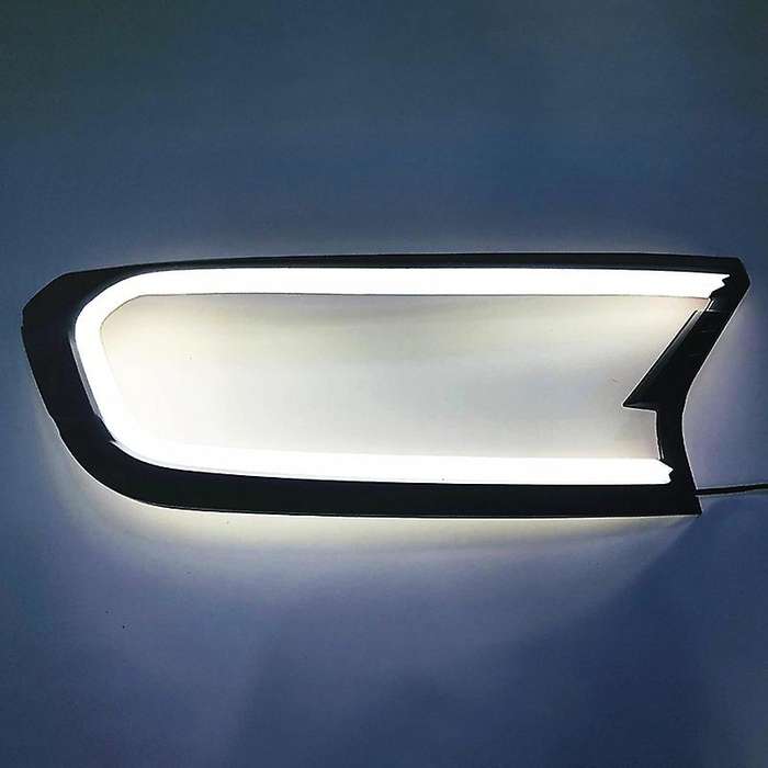 1Pair Brighter Black HeadLight LED Cover Trim ABS Lamp Hood for for T6 2015 2016 2017 2018