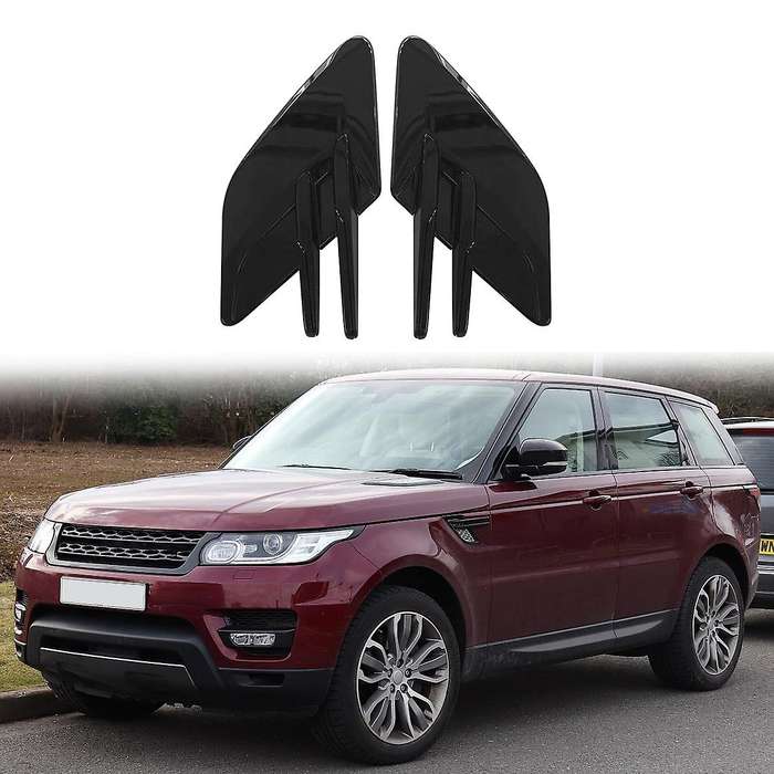 1Pair Bright Black Side Air Flow Vent Grille Grill Side Grilles Grid for Range Sport 2018-2021