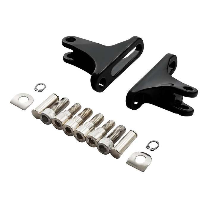 1pair Black Footboard Mount Kit for Glide Classic Flhtc 93-later Touring Rear Passenger Mini Foot P