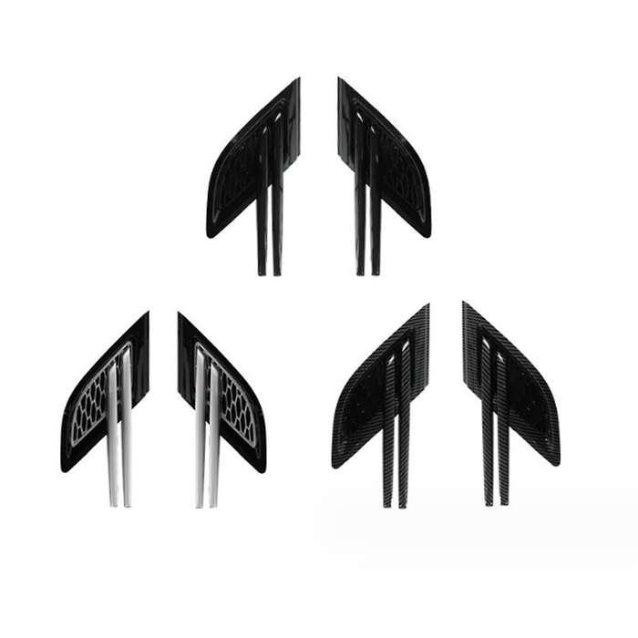 1pair Black+silver Side Air Flow Vent Grille Grill Side Grilles Grid for Range Sport 2014-2017