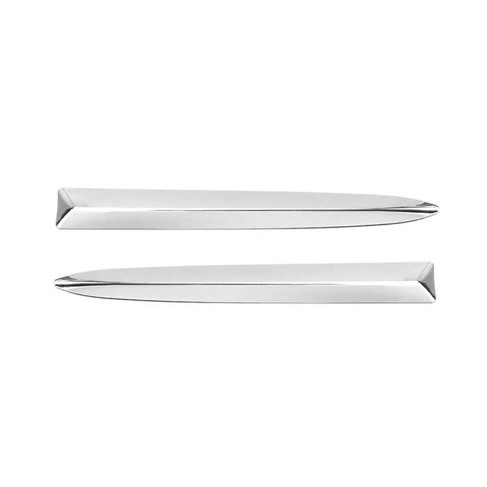 1Pair Car Chrome Front Bumper Upper Moulding Strips Cover Trim for 500 2008-2015 735455041 73545504