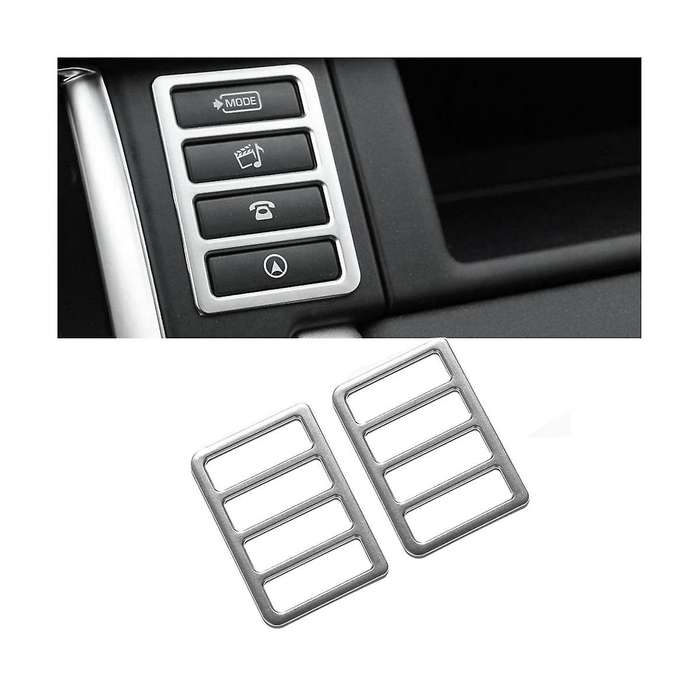 1pair Car Consoles Multimedia Button Frame Trim Cover for Sport 2015-2019 Dashboards Decoration
