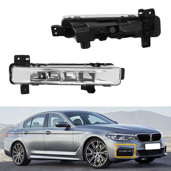 1Pair Car Daytime Running Lamp Front Bumper LED Fog Light for G30 G31 G38 5 Series 520I 530I 6317734