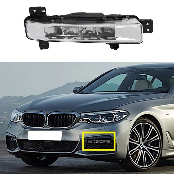 1Pair Car Daytime Running Lamp Front Bumper LED Fog Light for G30 G31 G38 5 Series 520I 530I 6317734