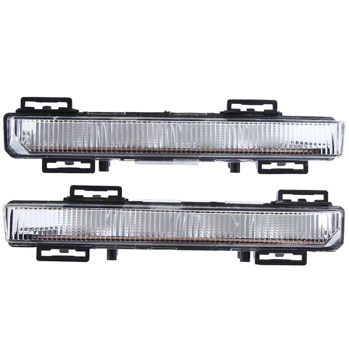 1pair Car Daytime Running Light(lh+rh)2049064802 2049064902 Front Bumper Light for - C-class W204 S2