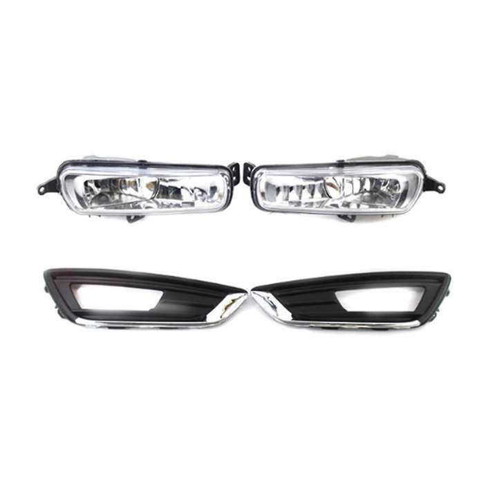 1pair Car Fog Light Cover Front Bumper Side Lamp Intake Frame Bezel Cap Trim Housing for Focus 2015-