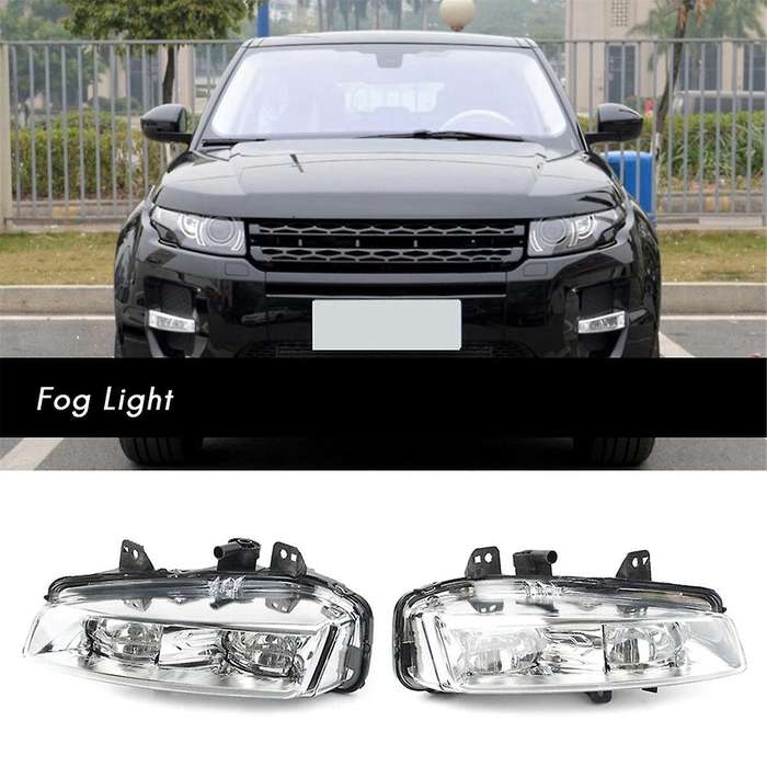 1Pair Car Front Bumper Fog Lamp Light for Range Evoque 2011-2015 LR026089 LR026090
