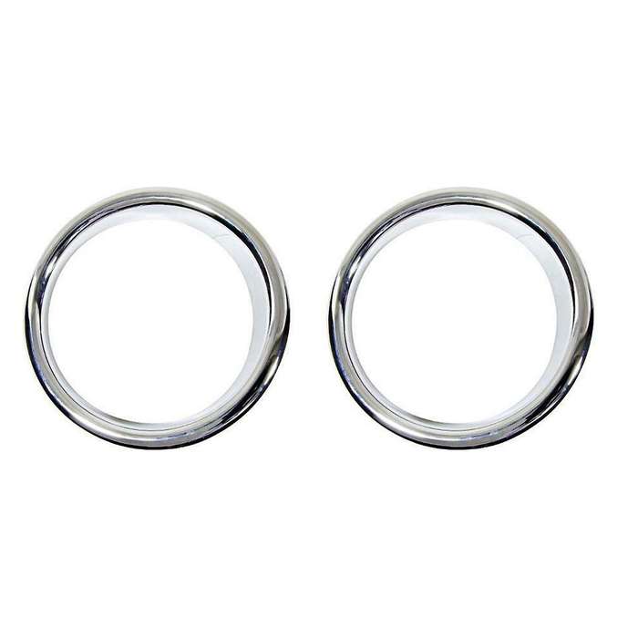 1Pair Car Front Bumper Fog Lamp Trim Rings Cover for H2 2003-2009 Chrome Fog Light Bezel Exterior De