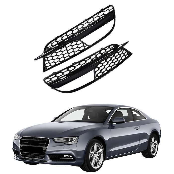 1Pair Car Front Bumper Fog Light Grille Cover Front Bumper Lower Grid for A5 2012-2015 8T0807681H 8