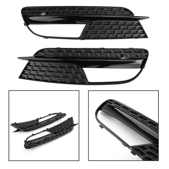 1Pair Car Front Bumper Fog Light Grille Grill Replacement for  A5 2012-2016 8T0 807 681 H /8T0 807 6