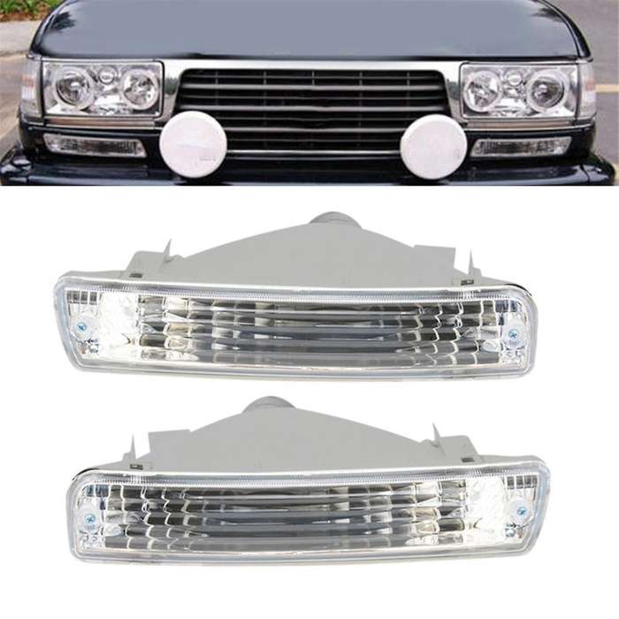 1Pair Car Front Bumper Turn Signal Lamp 81521-60251 81511-60381 for Land Cruiser 80 Series LC80 4.5L