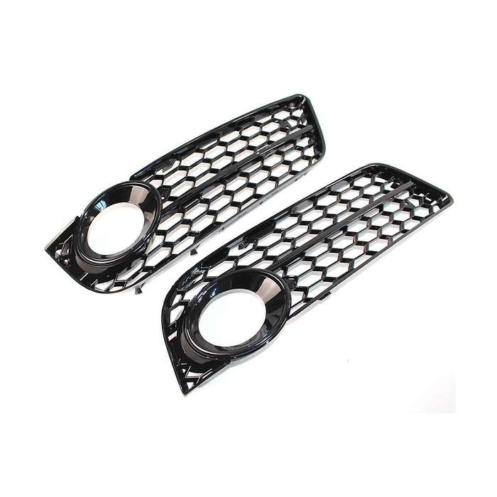 1pair Car Front Grille Grill Lower Bumper Fog Light Cover for A5 Coupe/sportback 08-11 Cabriolet 10