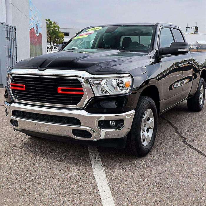 1pair Car Front Racing Grille Trim Cover for Ram 1500 2500 3500 4500 2018-2021 Center Mesh Insert D