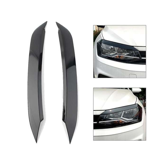 1pair Car Headlight Eyebrow Molding Trim Sticker for 2019-2022 Lamp Eyelids Decorative Strips Lid C