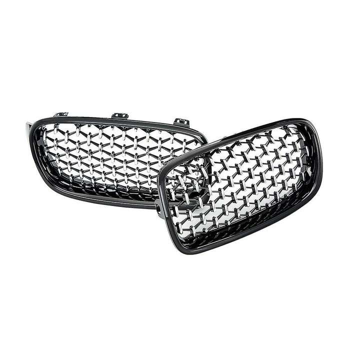 1Pair Car Mesh Front Bumper Kidney Grille Grill Fit for F30/31 2012-2017 51137260497 51137260498 Bla