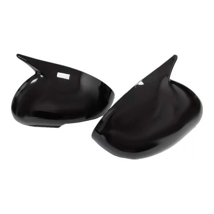 1Pair Car OX Horn Rear View Mirror Housing Trim Cover for 2011-2016 Glossy Black Side Door Mirror Sh