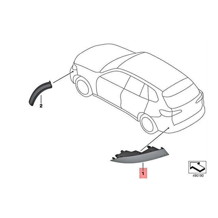 1pair Car Rear Bumper Reflector W/ Fog Light Lamp 63147442306 63147442307 for X7 G07 2018-2022 30dx