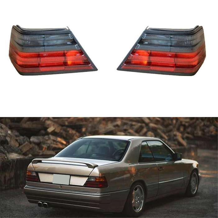1Pair Car Rear Tail Light Lamp Red+Smoke for E-Class W124 E 180 E200 1986-1995 A1248206164 A1248204