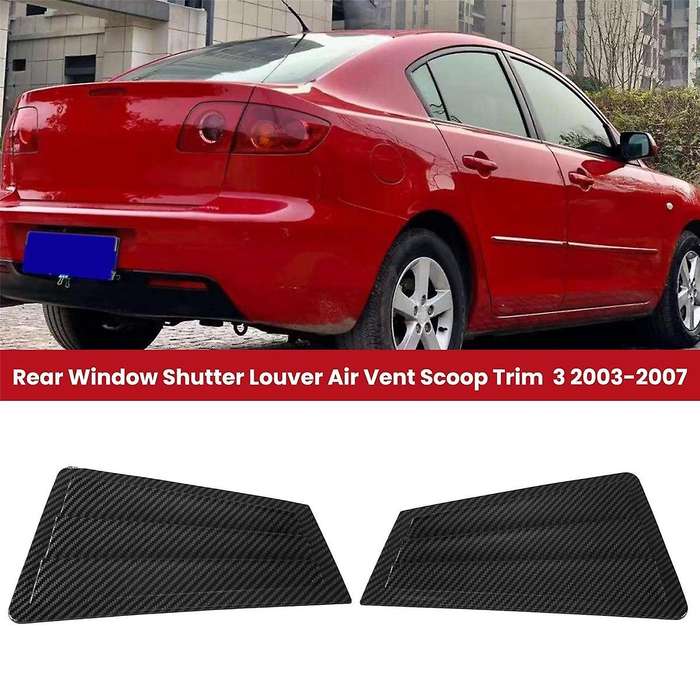 1pair Car Rear Window Shutter Trim Cover for 3 2003-2007 Side Louver Scoop Spoiler Deflector A