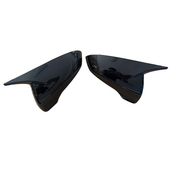 1pair Car Rearview Mirror Cover for 2018-2024 Ox Horn Side Mirror Shell Reverse Caps Trim Glossy Bla