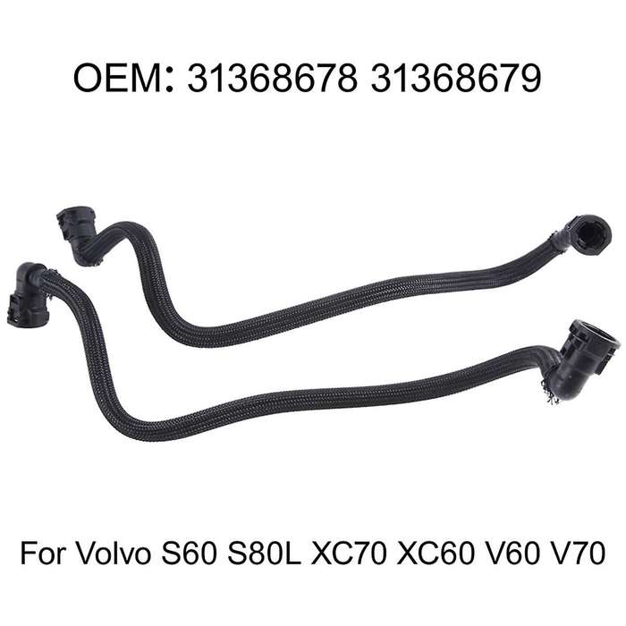 1pair Car Transmission Oil Pipe Wave Box Oil Pipe for S60 S80l Xc70 Xc60 V70 31368678 31368679