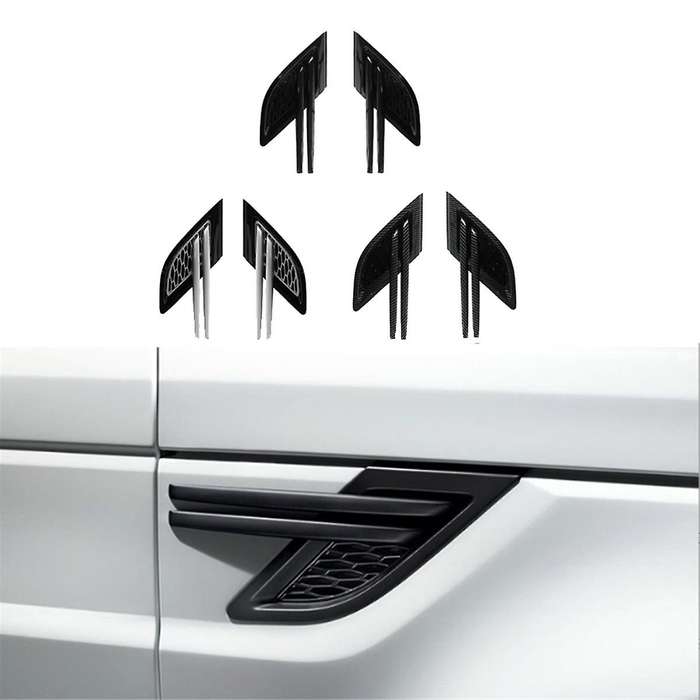 1pair Carbon Fiber Side Air Flow Vent Grille Grill Side Grilles Grid for Range Sport 2014-2017