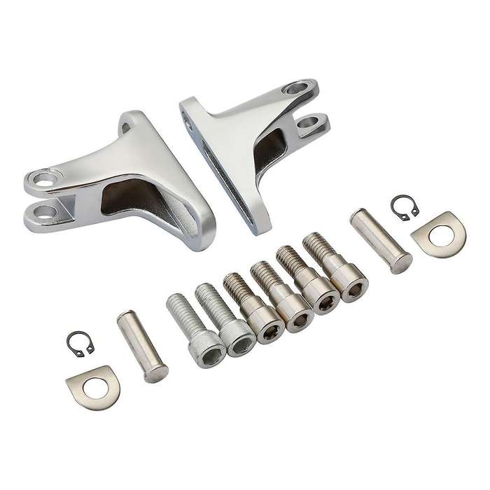 1pair Chrome Footboard Mount Kit for Glide Classic Flhtc 93-later Touring Rear Passenger Mini Foot P