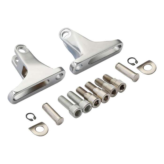 1pair Chrome Footboard Mount Kit for Glide Classic Flhtc 93-later Touring Rear Passenger Mini Foot