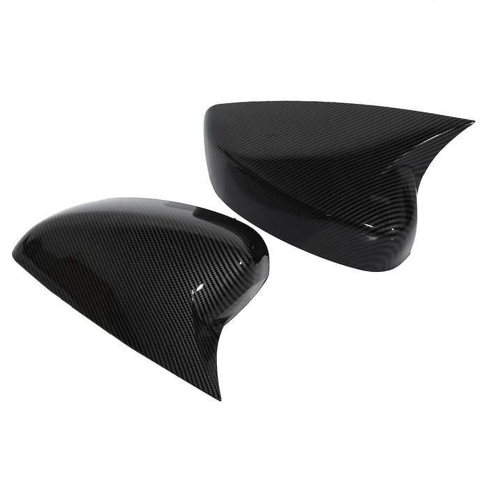 1Pair Fit for 3 M3 Axela 2014 -2019 ABS Carbon Fiber Color Door Wing Rearview Mirror Cover Trim