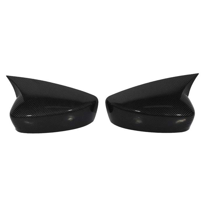 1Pair Fit for 3 M3 Axela 2014 -2019 ABS Carbon Fiber Color Door Wing Rearview Mirror Cover Trim