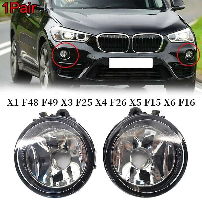 1Pair Fog Lights Front Bumper Driving Lamps without Bulb 63177238787 63177238788 for X1 X3 X4