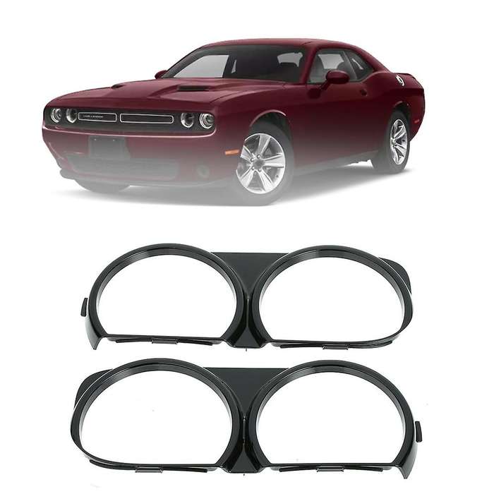 1Pair for Front Headlight Lamp Bezel Trim Right & Left 68259053AB 68259052AB Black