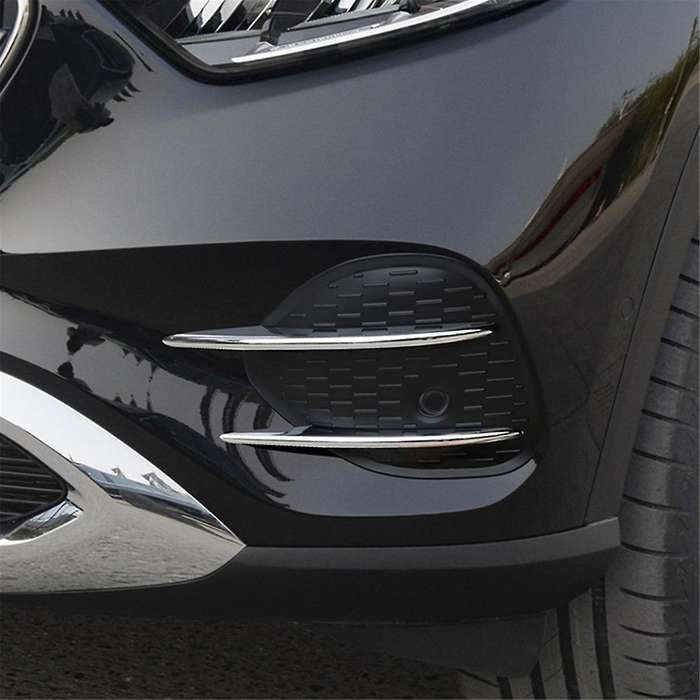 1pair Front Bumper Air Knife Fog Lamp Trim Cover for Glc Class X253 2023-2024 Lip Spoiler Grille A
