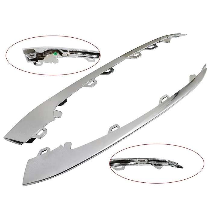 1Pair Front Bumper Bright Strip Lip Trim Chrome Molding for W222 S450/560 2018-2020 A2228857700,A222