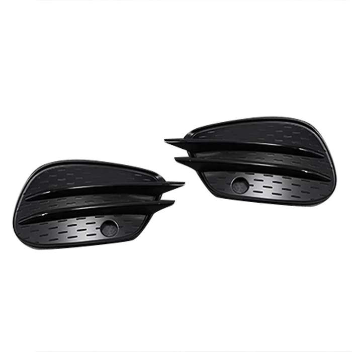 1pair Front Bumper Fog Lamp Air Knife Trim Cover for Gls W166 X166 2015-2019 Chrome Splitter Grille
