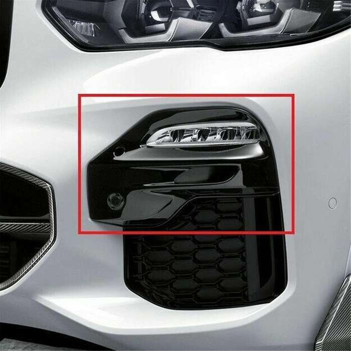 1Pair Front Bumper Fog Lamp Grille Assembly for X5 G05 2018-2022 40IX 25DX 30DX Modified Grille Dec