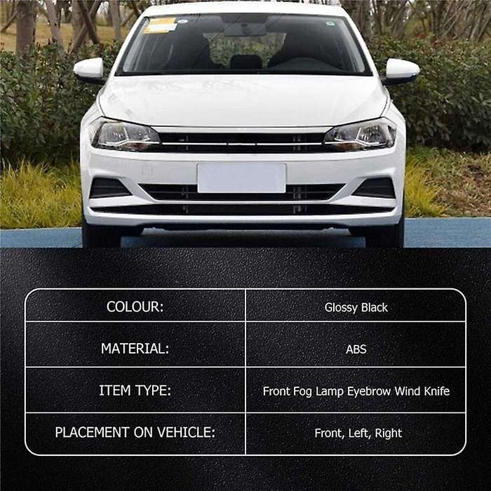 1pair Front Bumper Fog Light Eyebrow Wind Knife for Plus 2019-2022 Fog Lamp Eyebrows Spoiler Splitte