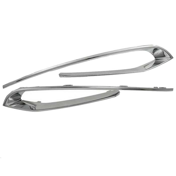 1pair Front Bumper Fog Light Lamp Eyebrow Cover Trim for 5 Series F10 F18 520li 525li 2014-2017 Mesh