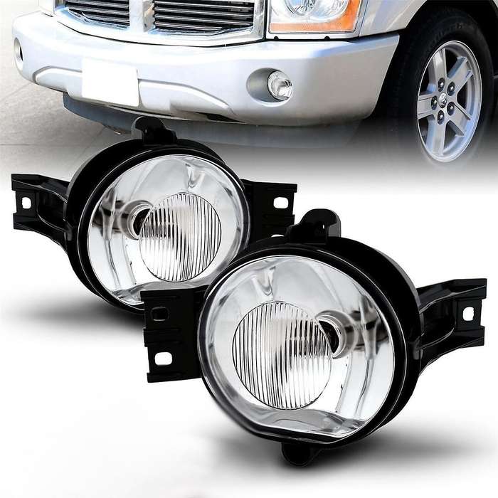 1Pair Front Bumper Fog Light Halogen Lamp for Ram 1500/2500/3500 2002-2008 Durango 55077474AE 55077