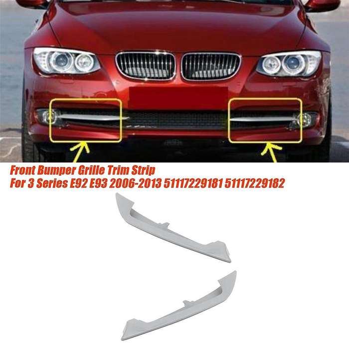 1Pair Front Bumper Grille Trim Strip for 3 Series X5 E92 E93 2011-2013 320 323 325 328I 330I 5111722