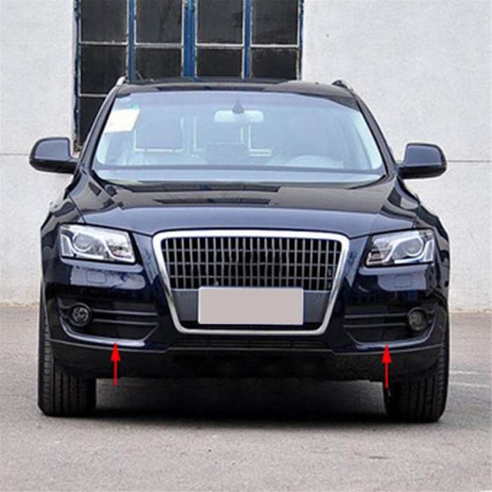 1pair Front Bumper Grille Fog Light Frame Fog Lamp Cover 8r0807681a 8r0807682a for Q5 2009-2012