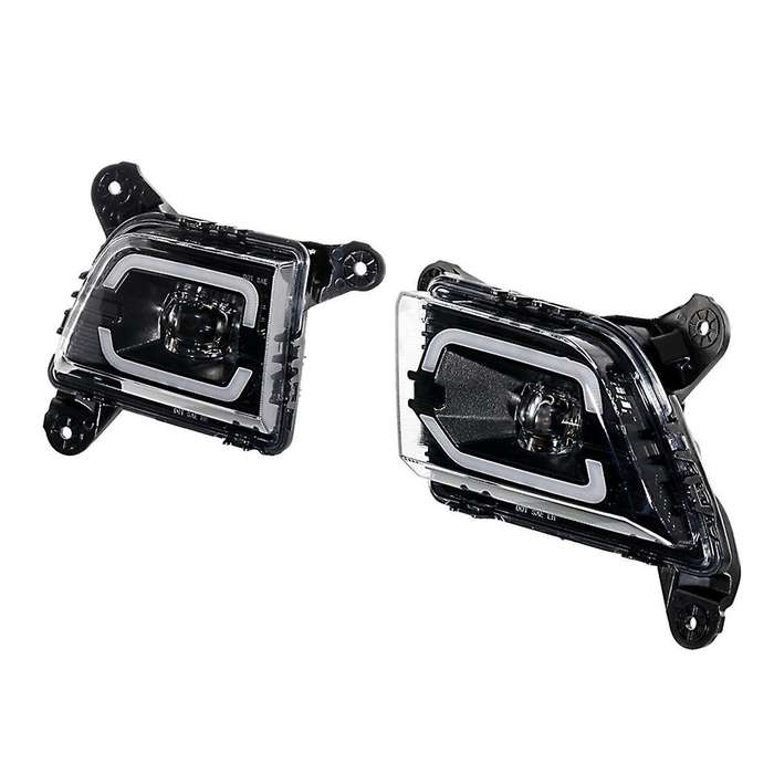 1Pair Front Bumper LED Fog Lights+Harness DRL Driving Lamp Assy for 1500 2019-2023 84509651 8450965